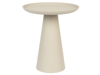 Béžový kovový odkládací stolek WLL RINGAR 39,5 cm