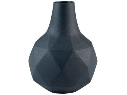 Tmavě modrá kovová váza ZUIVER BLOOM 16 cm
