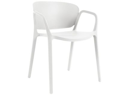 Bílá plastová zahradní židle Kave Home Ania