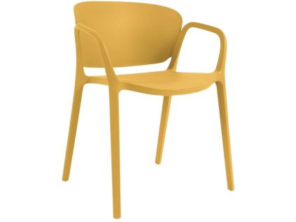 Žlutá plastová zahradní židle Kave Home Ania