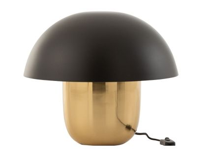 Černo zlatá kovová stolní lampa J-line Mushroom S