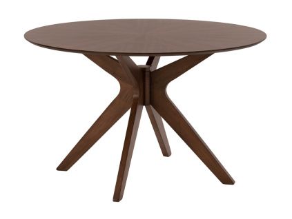 Ořechový kulatý jídelní stůl Somcasa Carmel 120 cm