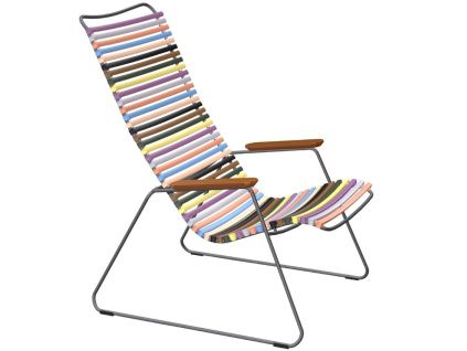 Pestrobarevné plastové zahradní lounge křeslo HOUE Click