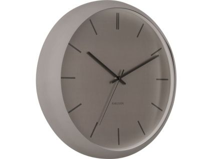 Šedé kovové nástěnné hodiny Mathias 40 cm