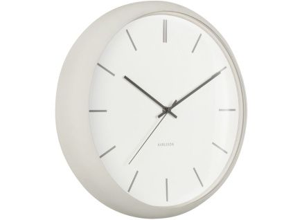 Světle šedé kovové nástěnné hodiny Mathias 40 cm