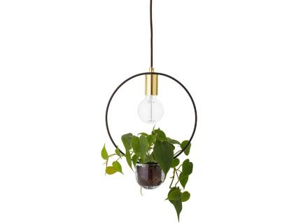 Černo zlaté kovové závěsné světlo Bloomingville Caralina 30 cm -fv-interier-25