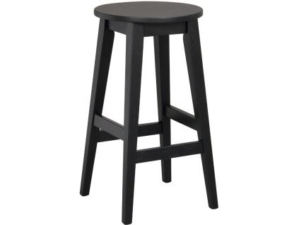 Černá dubová barová židle ROWICO AUSTIN 65 cm