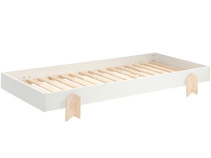 Bílá lakovaná stohovatelná postel Vipack Modulo Arrow 90 x 200 cm