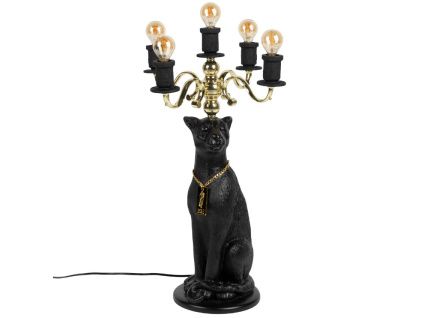 Černá stolní lampa Bold Monkey Proudly Crowned Panther 62 cm