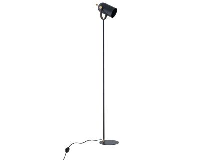 Černá kovová stojací lampa Somcasa Nacia 160 cm