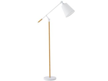 Bílá kovová stojací lampa Somcasa Aloia 140 cm