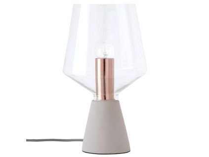 Šedá stolní lampa Somcasa Aina 35 cm