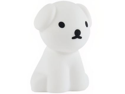Bílá plastová dětská LED lampa Mr. Maria Snuffy 11 cm