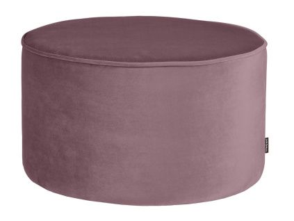Fialový sametový taburet Norma 60 cm