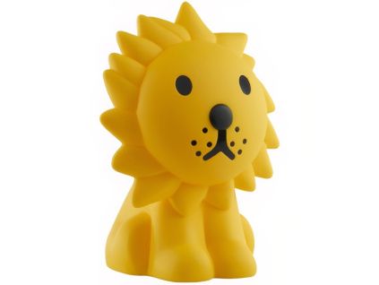 Žlutá plastová dětská LED lampa Mr. Maria Lion 50 cm