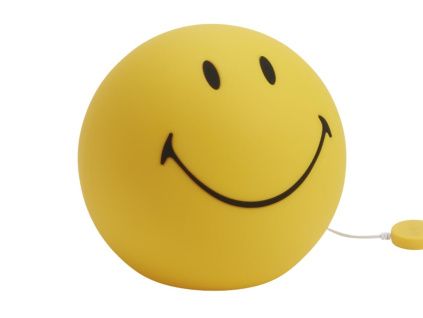 Žlutá plastová LED lampa Mr. Maria Smiley 23 cm