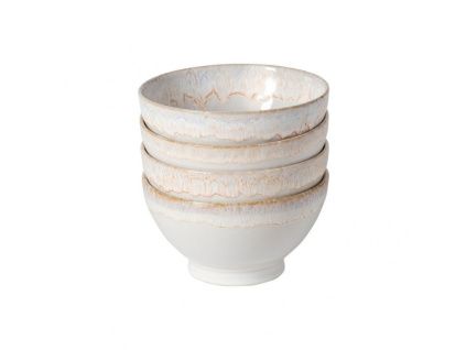 Sada čtyř bílých misek COSTA NOVA LATTE BOWLS 15 cm