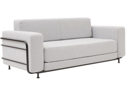Světle šedá látková rozkládací pohovka Softline Silver 183 cm