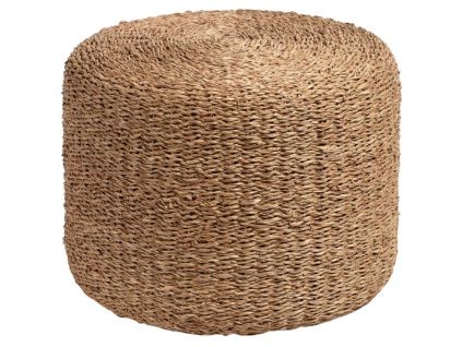 Puf z přírodních vláken Kave Home Someina 40 cm
