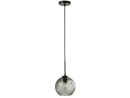 Šedé skleněné závěsné světlo J-Line Aurum 20,5 cm