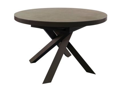 Tmavě hnědý porcelánový rozkládací jídelní stůl Kave Home Vashti 120  - 160 cm