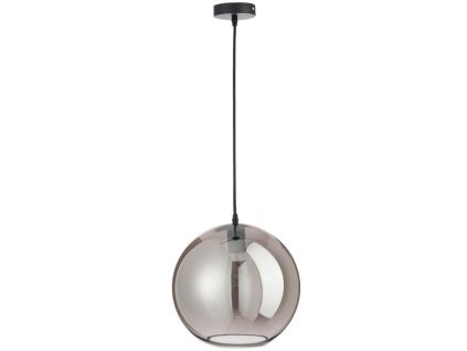 Šedé skleněné závěsné světlo J-Line Argia 30 cm