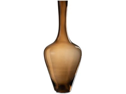 Jantarově hnědá skleněná váza J-Line Omar 70,5 cm