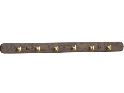 Hnědý dubový nástěnný věšák ROWICO INVERNESS 65 cm