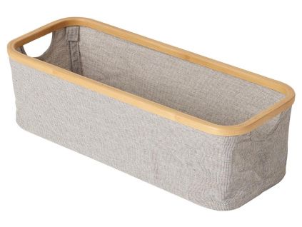 Šedý látkový úložný box Quax Stella 60 x 24 cm
