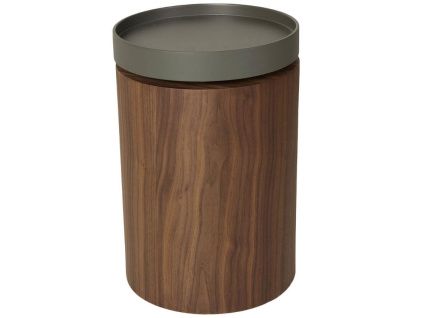 Ořechový odkládací stolek Quax Ø 30 cm s otočnou deskou