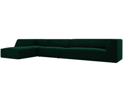 Sametová rohová pohovka Ruby 366 cm, levá