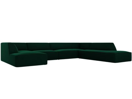 Sametová rohová pohovka Ruby 366 cm, pravá