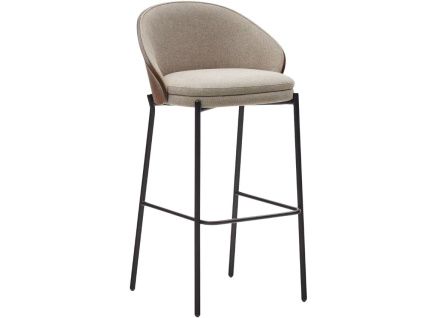 Béžová čalouněná barová židle Kave Home Eamy II. 77 cm