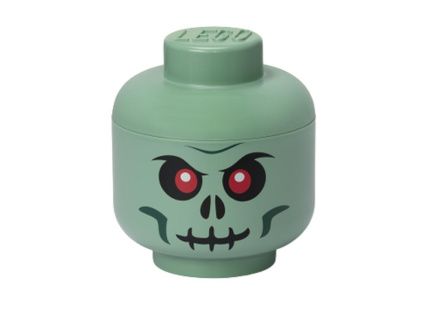 Zelený úložný box ve tvaru hlavy LEGO® Skeleton 18,5 cm