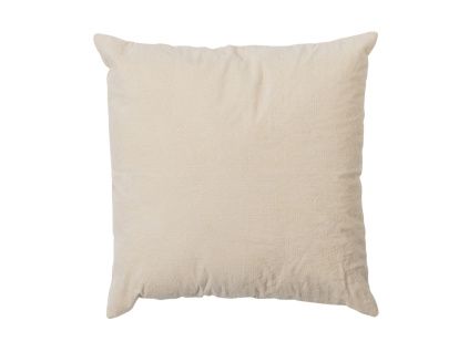 Mléčně bílý sametový polštář Stanley 45 x 45 cm