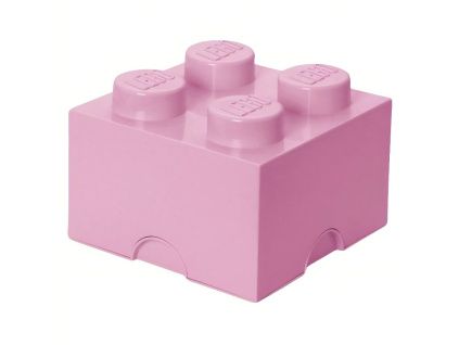 Světle růžový úložný box LEGO® Smart 25 x 25 cm