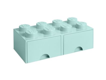 Tyrkysový úložný box LEGO® Storage 25 x 50 cm