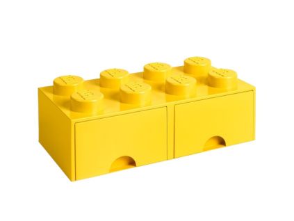 Žlutý úložný box LEGO® Storage 25 x 50 cm