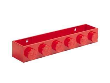 Červená nástěnná police LEGO® Storage 47,8 x 11,5 cm