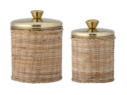 Set dvou ratanových dóz Bloomingville Abas