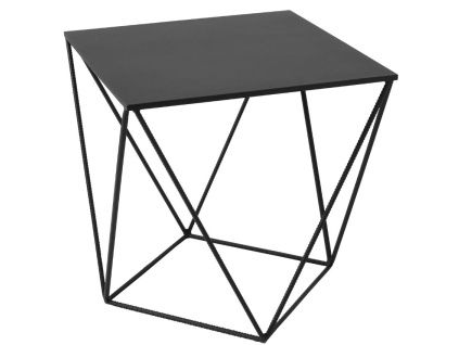 Černý kovový konferenční stolek Deryl 60x60 cm