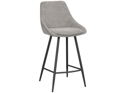 Světle šedá látková barová židle ROWICO SIERRA 67 cm