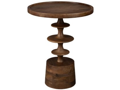 Hnědý mangový odkládací stolek DUTCHBONE CATH 46 cm