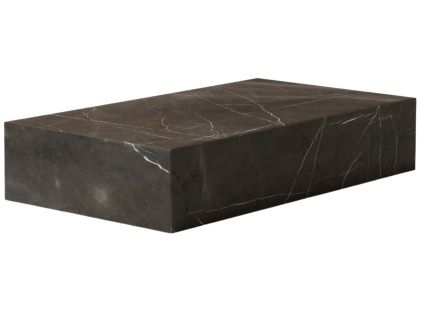 Hnědo šedý mramorový konferenční stolek AUDO PLINTH 137 x 76 cm
