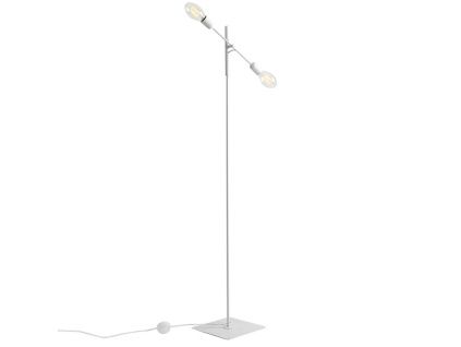 Bílá kovová stojací lampa Dogi 2