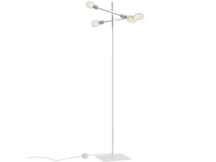 Bílá kovová stojací lampa Dogi 4