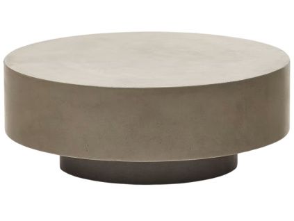 Šedý cementový zahradní stolek kave home Garbet 80 cm