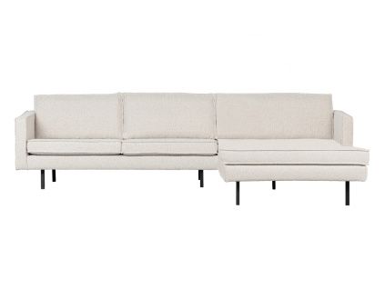 Bouclé rohová pohovka Raden 300 cm, pravá