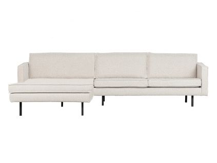 Bouclé rohová pohovka Raden 300 cm, levá