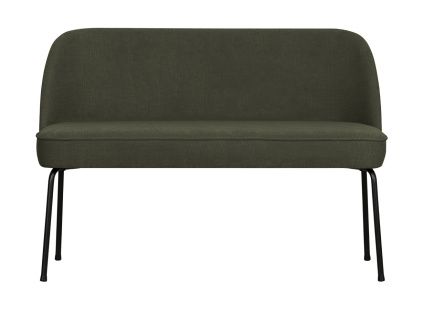 Tmavě zelená látková jídelní lavice Tergi 120 cm